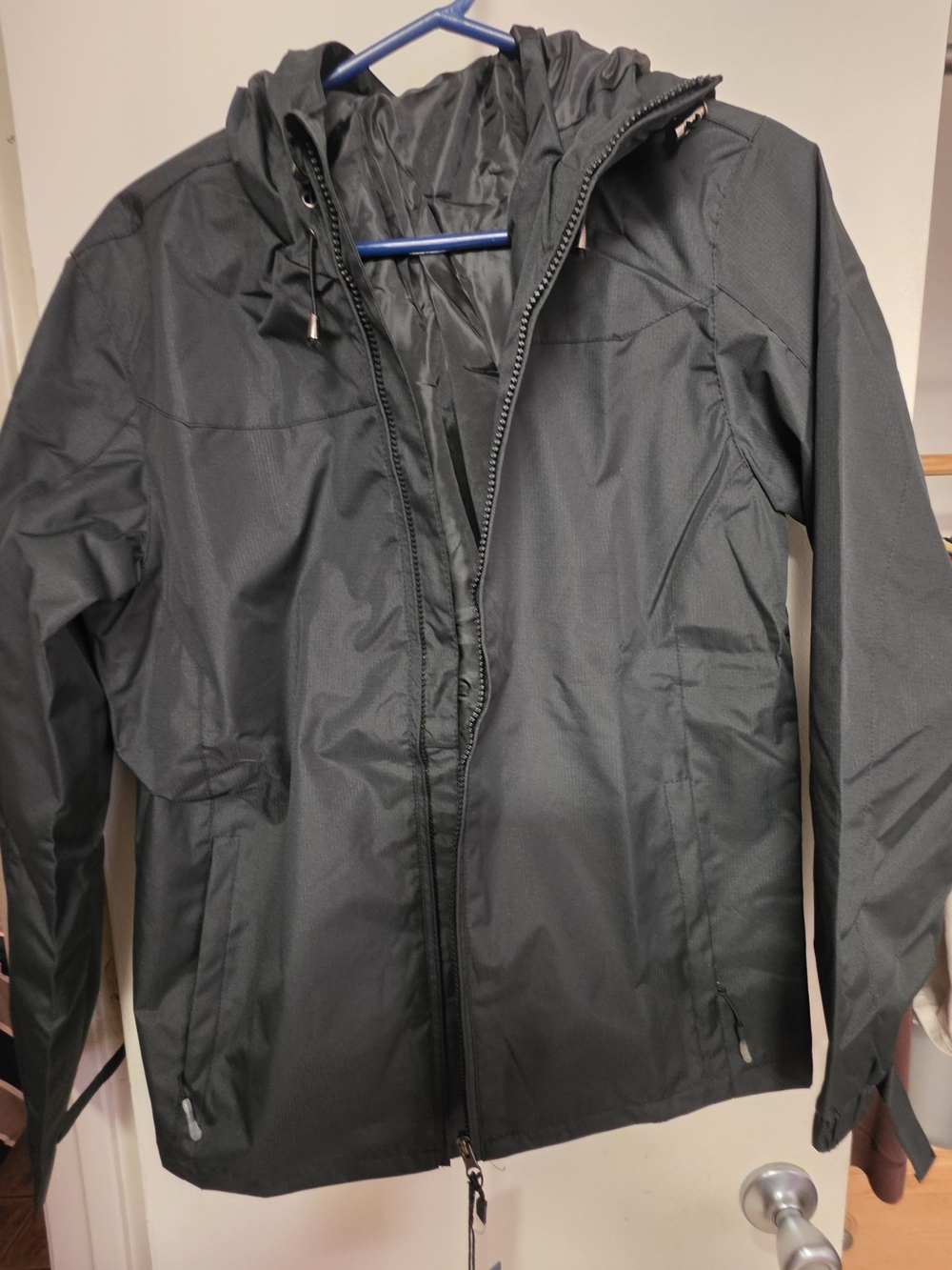 Men's Casual Waterproof Hooded Jacket - Black